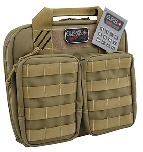 GPS Bags T1411PCT Tactical Double +2 Tan 1000D Nylon Teflon Coating with Visual ID Storage System, Lockable YKK Zippers, MOLLE Webbing & Ammo Storage Pockets Holds UP To 4 Handguns GPS Bags T1411PCT Tactical Double +2 Tan 1000D Nylon Teflon Coating with Visual ID Storage System, Lockable YKK Zippers, MOLLE Webbing & Ammo Storage Pockets Holds UP To 4 Handguns