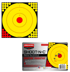 Birchwood Casey Long Range 17.75" Bullseye Target 5PK with 200 Pasters Birchwood Casey Long Range 17.75" Bullseye Target 5PK with 200 Pasters