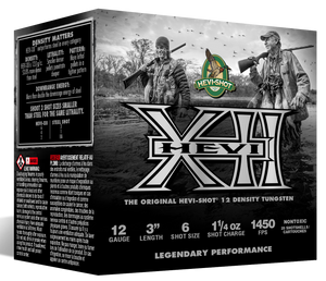 HEVI-Shot HS53306 HEVI-XII Waterfowl 12 Gauge 3" 1 1/4 oz Tungsten 6 Shot 25 Per Box/ 10 Cs