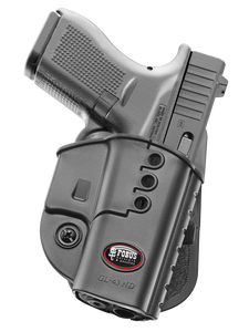Fobus GL43ND Passive Retention Evolution OWB Black Polymer Paddle Fits Glock 43 Right Hand Fobus GL43ND Passive Retention Evolution OWB Black Polymer Paddle Fits Glock 43 Right Hand