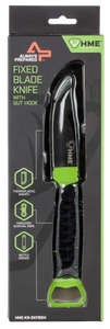 HME HMEKNSKFBG Skeleton4.5" Fixed Gut Hook Plain Black Oxide Stainless Steel Blade/Black/Green Cord Wrapped Micarta Handle Includes Sheath HME HMEKNSKFBG Skeleton4.5" Fixed Gut Hook Plain Black Oxide Stainless Steel Blade/Black/Green Cord Wrapped Micarta Handle Includes Sheath