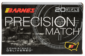 Barnes Precision Match Ammunition 338 Lapua Magnum 300 Grain Open Tip Match 20RD Barnes Precision Match Ammunition 338 Lapua Magnum 300 Grain Open Tip Match 20RD