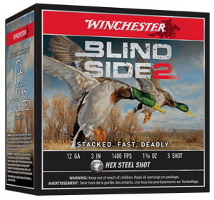 Winchester Ammo XBS1233 Blind Side 212 Gauge 3" 1 3/8 oz 1400 fps 3 Shot 25ea Winchester Ammo XBS1233 Blind Side 212 Gauge 3" 1 3/8 oz 1400 fps 3 Shot 25ea