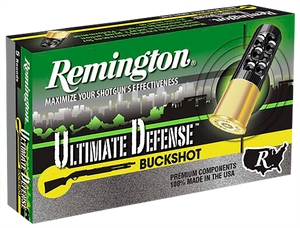 Remington Ultimate Defense Ammunition 12 Gauge 2-3/4" 00 Buckshot 8 Pellets Box of 5 Remington Ultimate Defense Ammunition 12 Gauge 2-3/4" 00 Buckshot 8 Pellets Box of 5