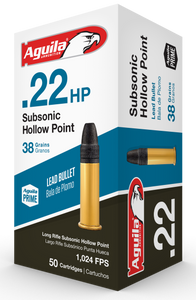 Aguila 22lr Sub Hv 38gr Hp 50/1000 Aguila 22lr Sub Hv 38gr Hp 50/1000