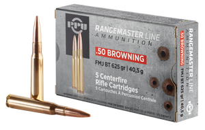 PPU PPRM50 Rangemaster Rifle 50 BMG 625 gr FMJ5 Per Box/ 20 Cs PPU PPRM50 Rangemaster Rifle 50 BMG 625 gr FMJ5 Per Box/ 20 Cs