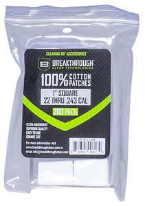 Breakthrough Clean BTCPS1200 Square Patches .22-243 Cal 200 pieces Breakthrough Clean BTCPS1200 Square Patches .22-243 Cal 200 pieces