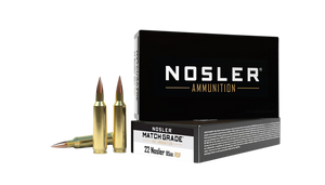Nosler Match Grade Ammunition 22 Nosler 85 Grain RDF Hollow Point Boat Tail 20RD Nosler Match Grade Ammunition 22 Nosler 85 Grain RDF Hollow Point Boat Tail 20RD