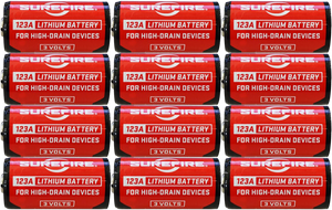 SureFire SF12ABBCS CR123A3V 1550 mAh 12 Pack SureFire SF12ABBCS CR123A3V 1550 mAh 12 Pack