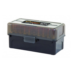 Caldwell AK Mag Charger Flip-Top Ammo Box 7.62x39mm 50-Round Plastic Black and Smoke 5 Pack Caldwell AK Mag Charger Flip-Top Ammo Box 7.62x39mm 50-Round Plastic Black and Smoke 5 Pack