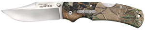 Cold Steel CS23JE Double Safe Hunter 3.50" Folding Clip Point Plain Satin 8Cr13MoV SS Blade/ Camo GFN Handle Includes Pocket Clip Cold Steel CS23JE Double Safe Hunter 3.50" Folding Clip Point Plain Satin 8Cr13MoV SS Blade/ Camo GFN Handle Includes Pocket Clip