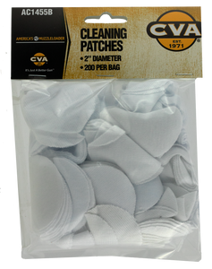 CVA AC1455B Cleaning Patches2" Cotton 200 Per Pkg