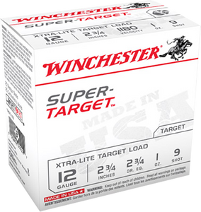 Winchester Ammo TRGTL129 Super-Target Xtra-Lite 12 Gauge 2.75" 1 oz 1180 fps 9 Shot 25ea Winchester Ammo TRGTL129 Super-Target Xtra-Lite 12 Gauge 2.75" 1 oz 1180 fps 9 Shot 25ea