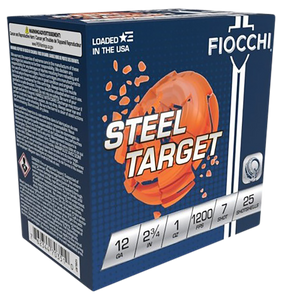 Fiocchi 12SLR7 Target Steel Target 12 Gauge 2.75" 1 oz 7 Shot 25 Per Box/ 10 Cs Fiocchi 12SLR7 Target Steel Target 12 Gauge 2.75" 1 oz 7 Shot 25 Per Box/ 10 Cs