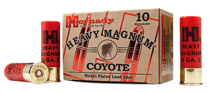 Hornady Heavy Magnum Coyote Ammunition 12 Gauge 3" 00 Buckshot Nickel Plated Box of 10 Hornady Heavy Magnum Coyote Ammunition 12 Gauge 3" 00 Buckshot Nickel Plated Box of 10