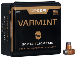 Speer Bullets 30 Caliber (308 Diameter) 110 Grain Jacketed Hollow Point Box of 100 Speer Bullets 30 Caliber (308 Diameter) 110 Grain Jacketed Hollow Point Box of 100
