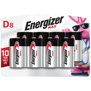 Rayovac E95BP8 Energizer Max D BatteriesBlack & Silver | Rayovac E95BP8 Energizer Max D BatteriesBlack & Silver |