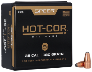 Speer Hot-Cor Bullets 35 Caliber (358 Diameter) 180 Grain Flat Nose Speer Hot-Cor Bullets 35 Caliber (358 Diameter) 180 Grain Flat Nose