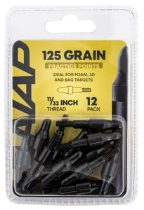 NAP NAP60P3DP1132X 3D Practice Points Field Tips Fixed 125 grain Black 12 Pk NAP NAP60P3DP1132X 3D Practice Points Field Tips Fixed 125 grain Black 12 Pk