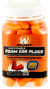 Walker's GWPFP50PK Foam Ear PlugsFoam 33 dB Orange 50 Pair Walker's GWPFP50PK Foam Ear PlugsFoam 33 dB Orange 50 Pair