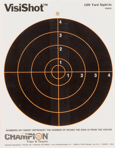 Champion Targets 45802 VisiShot Interactive Paper Bullseye Black/White 10 Per Pkg Champion Targets 45802 VisiShot Interactive Paper Bullseye Black/White 10 Per Pkg