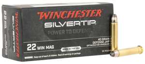 Winchester Ammo W22MST Silvertip22 Mag 40 gr Silvertip Hollow Point 50 Bx/ 20 Cs Winchester Ammo W22MST Silvertip22 Mag 40 gr Silvertip Hollow Point 50 Bx/ 20 Cs