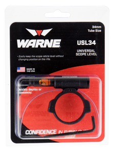 Warne USL34 Universal Scope Level 34mm Tube Diameter Universal Aluminum Black Warne USL34 Universal Scope Level 34mm Tube Diameter Universal Aluminum Black