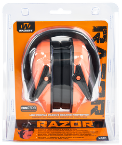 Walker's GWPRSMPASCOR Razor Slim Passive Muff Polymer 27 dB Over the Head Coral/Black Adult Walker's GWPRSMPASCOR Razor Slim Passive Muff Polymer 27 dB Over the Head Coral/Black Adult