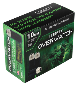 Liberty Ammunition LAOW10MM702150 OverWatch Defense 10mm Auto 70 gr Open Cavity Design (OCD) 20 Per Box/ 50 Cs Liberty Ammunition LAOW10MM702150 OverWatch Defense 10mm Auto 70 gr Open Cavity Design (OCD) 20 Per Box/ 50 Cs