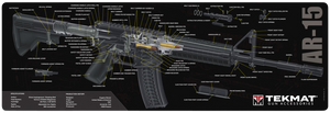 TekMat TEKR36AR15 AR-15 3D Cutaway Cleaning Mat Black/White Rubber 36" Long AR-15 Parts Diagram TekMat TEKR36AR15 AR-15 3D Cutaway Cleaning Mat Black/White Rubber 36" Long AR-15 Parts Diagram