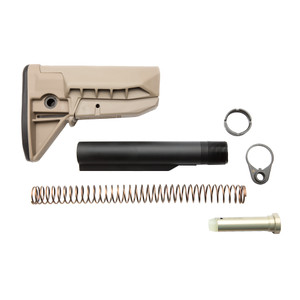 Bravo Company MOD 0 Stock Kit, SOPMOD (Widebody), BCM-GFSK-MOD0-SPMD-FDE Receiver Extension, QD End Plate, Lock Nut Action Spring, Carbine Buffer, FDE Bravo Company MOD 0 Stock Kit, SOPMOD (Widebody), BCM-GFSK-MOD0-SPMD-FDE Receiver Extension, QD End Plate, Lock Nut Action Spring, Carbine Buffer, FDE