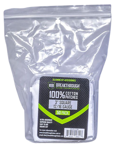 Breakthrough Clean BTCPS350 Square Cleaning Patches100% Cotton 50 Pack For 12-16 Guage Breakthrough Clean BTCPS350 Square Cleaning Patches100% Cotton 50 Pack For 12-16 Guage