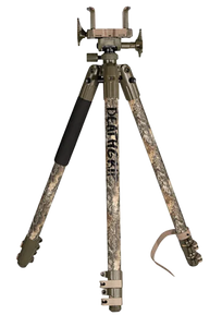 Bog-Pod 1134446 DeathGripTripod made of Realtree EXCAPE Finish Aluminum with Steel Spike Feet, Integrated Bubble Level, Clamp Attachment & 360 Degree Pan Bog-Pod 1134446 DeathGripTripod made of Realtree EXCAPE Finish Aluminum with Steel Spike Feet, Integrated Bubble Level, Clamp Attachment & 360 Degree Pan