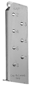 CM Products Match Grade Magazine 1911 Government, Commander 45 ACP 8-Round Stainless Steel CM Products Match Grade Magazine 1911 Government, Commander 45 ACP 8-Round Stainless Steel