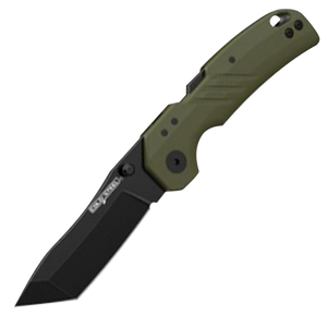 Cold Steel CSFL30DPLTBGZ Engage3" Folding Tanto Plain Black PVD Stonewashed 4116 SS Blade/4.11" OD Green GFN Handle Includes Belt Clip Cold Steel CSFL30DPLTBGZ Engage3" Folding Tanto Plain Black PVD Stonewashed 4116 SS Blade/4.11" OD Green GFN Handle Includes Belt Clip