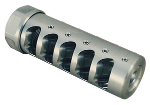 American Precision Arms G3F5838S Gen 3 Fat Bastard Self Timing Brake Stainless Steel with 5/8"-24 tpi Threads, 3.50" OAL & 1.10" Diameter for 338 Cal Rifle American Precision Arms G3F5838S Gen 3 Fat Bastard Self Timing Brake Stainless Steel with 5/8"-24 tpi Threads, 3.50" OAL & 1.10" Diameter for 338 Cal Rifle