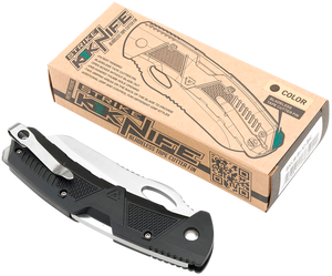 Strike Industries K1BK K13.51" Folding Plain AUS-8A SS Blade Black Textured Polymer Handle Includes Pocket Clip Strike Industries K1BK K13.51" Folding Plain AUS-8A SS Blade Black Textured Polymer Handle Includes Pocket Clip