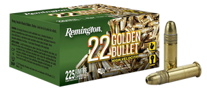 Remington Ammunition 21229 Golden Bullet Rimfire 22 LR 36 gr Plated Hollow Point 225 Per Box/ 10 Cs Remington Ammunition 21229 Golden Bullet Rimfire 22 LR 36 gr Plated Hollow Point 225 Per Box/ 10 Cs