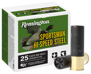 Remington Sportsman Hi-Speed Ammunition 12 Gauge 2-3/4"  1 oz  #6 Non-Toxic Steel Shot Remington Sportsman Hi-Speed Ammunition 12 Gauge 2-3/4"  1 oz  #6 Non-Toxic Steel Shot