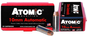 Atomic Ammunition 10mm Auto 180 Grain Match Hollow Point Box of 50 Atomic Ammunition 10mm Auto 180 Grain Match Hollow Point Box of 50