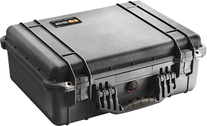 Pelican 1520 Protector Case made of Polypropylene with Black Finish, Foam Padding, Over-Molded Handle, Stainless Steel Hardware & Double Throw Latches 18.06" L x 12.89" W x 6.72" D Interior Dimensions Pelican 1520 Protector Case made of Polypropylene with Black Finish, Foam Padding, Over-Molded Handle, Stainless Steel Hardware & Double Throw Latches 18.06" L x 12.89" W x 6.72" D Interior Dimensions