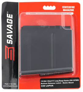 Savage Arms Magazine Savage 110BA 338 Lapua 5-Round Steel Blue Matte Savage Arms Magazine Savage 110BA 338 Lapua 5-Round Steel Blue Matte