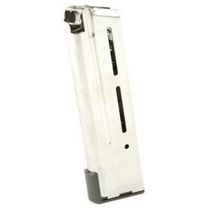 Wilson Combat Elite Tactical Magazine ETM with Low Profile Steel Base Pad 1911 Officer 9mm Luger 10-Round Stainless Steel Wilson Combat Elite Tactical Magazine ETM with Low Profile Steel Base Pad 1911 Officer 9mm Luger 10-Round Stainless Steel