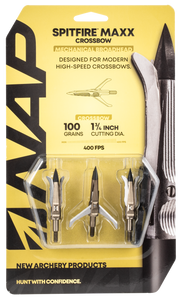 NAP NAP60698 Spitfire Maxx Crossbow 100 grain Broadhead 3 Pk NAP NAP60698 Spitfire Maxx Crossbow 100 grain Broadhead 3 Pk