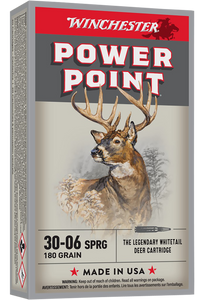 Winchester Power Point Ammunition 30-06 Springfield 180 Grain Power-Point 20RD Winchester Power Point Ammunition 30-06 Springfield 180 Grain Power-Point 20RD