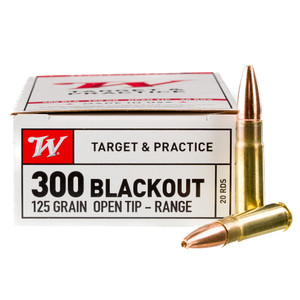 Winchester USA Ammunition 300 AAC Blackout 125 Grain Open Tip Range 20RD