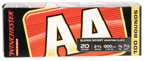 Winchester AA Super Sport Sporting Clays Ammunition 20 Gauge 2-3/4" 7/8 oz #7-1/2 Shot Value Pack Winchester AA Super Sport Sporting Clays Ammunition 20 Gauge 2-3/4" 7/8 oz #7-1/2 Shot Value Pack