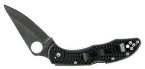 Spyderco C11PBK Delica 42.88" Folding Drop Point Plain VG-10 SS Blade/BlackTextured FRN Handle Includes Pocket Clip