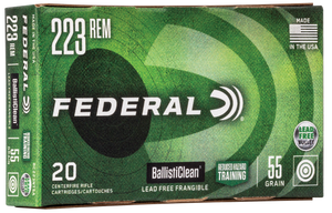 Federal BC223NT5A BallistiClean Reduced Hazard Training 223 Rem 55 gr RHT 20rd Bx Federal BC223NT5A BallistiClean Reduced Hazard Training 223 Rem 55 gr RHT 20rd Bx