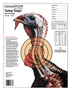 Champion Targets 45780 LifeSizeTurkey Hanging Paper Target, For Use With Pistol/Rifle, 14" x 18" Multi-Color 12 PK Champion Targets 45780 LifeSizeTurkey Hanging Paper Target, For Use With Pistol/Rifle, 14" x 18" Multi-Color 12 PK